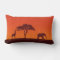 African Safari Silhouette - Lumbar Pillow