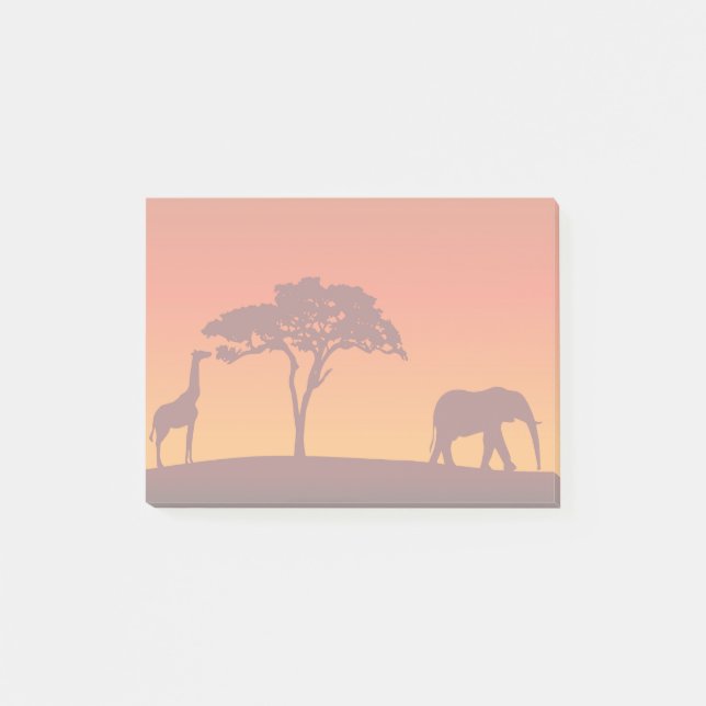African Safari Silhouette - Post-it® Notes (Front)