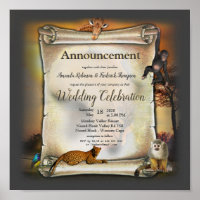 African Safari Sunset Announcement