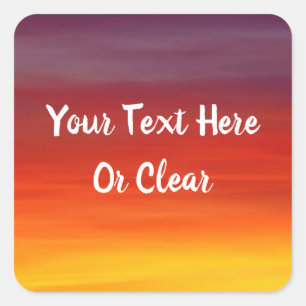 African Safari Sunset Design Square Sticker