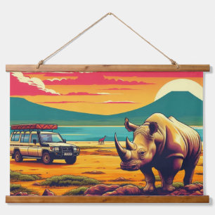 AFRICAN SAFARI WALL HANGING TAPESTRY