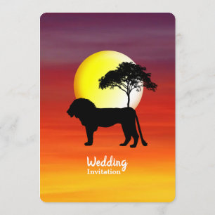 African Safari Wedding  Destination Invitation