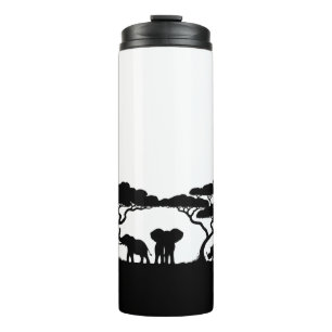 African Safari Wildlife Silhouette Travel Mug