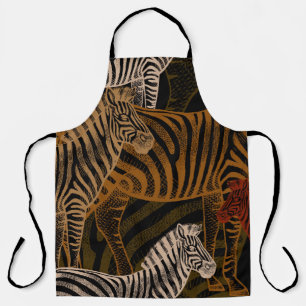African Safari: Zebra Vintage Design Apron