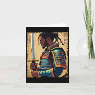 African Samurai Vintage Afro American Bushido Warr Card