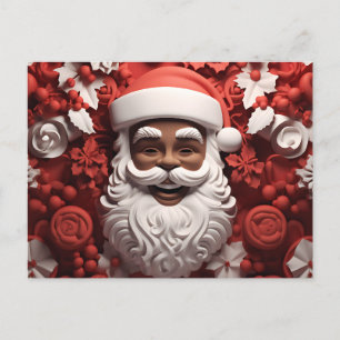 African Santa Black Claus Melanin Christmas Xmas Postcard
