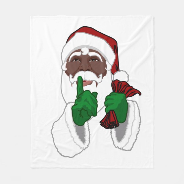 African Santa Christmas Blanket Santa Blanket (Front)
