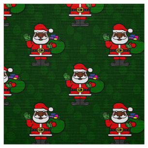 african santa christmas gifts fabric