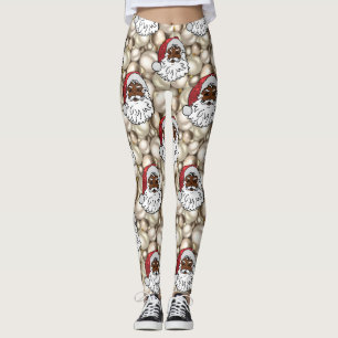african santa claus leggings