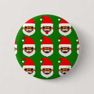 african santa emoji emoticons 6 cm round badge