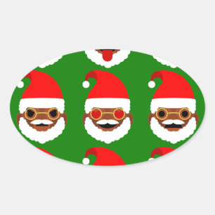 african santa emoji emoticons oval sticker