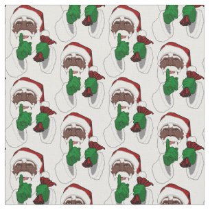 African Santa Fabric Black Santa Christmas Fabrics