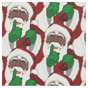 African Santa Fabric Black Santa Christmas Fabrics
