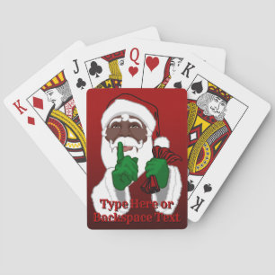African Santa Playing Cards Personalised Cards