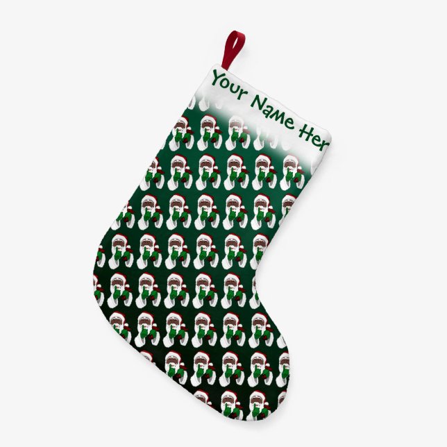African Santa Stocking Custom Christmas Stockings (Front (Hanging))