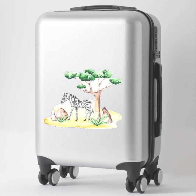 African Savanah Zebra Acacia Tree Nature Baby Room (Suitcase)
