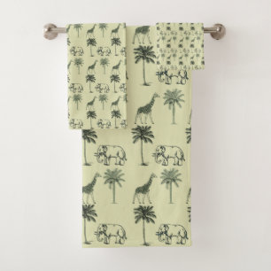African Savanna Pattern Bath Towel Set