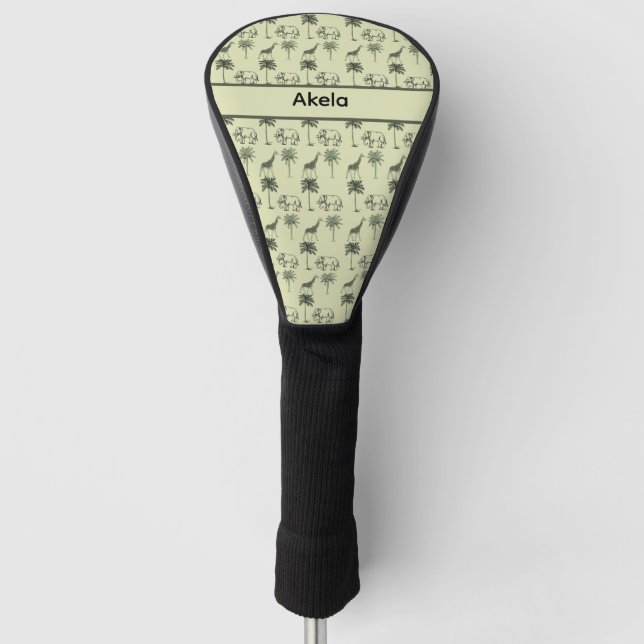 African Savanna Pattern, custom Golf Head Cover (Front)