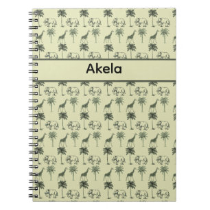 African Savanna Pattern, custom Notebook