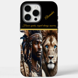 African savannah warrior at dusk iPhone 16 pro max case