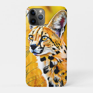 African Serval Art iPhone 11 Pro Case
