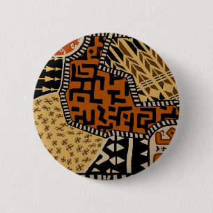 African Shaman Earth Spirits 6 Cm Round Badge
