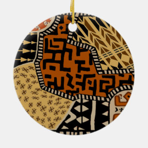 African Shaman Earth Spirits Ceramic Tree Decoration