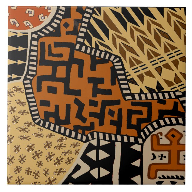 African Shaman Earth Spirits Tile (Front)