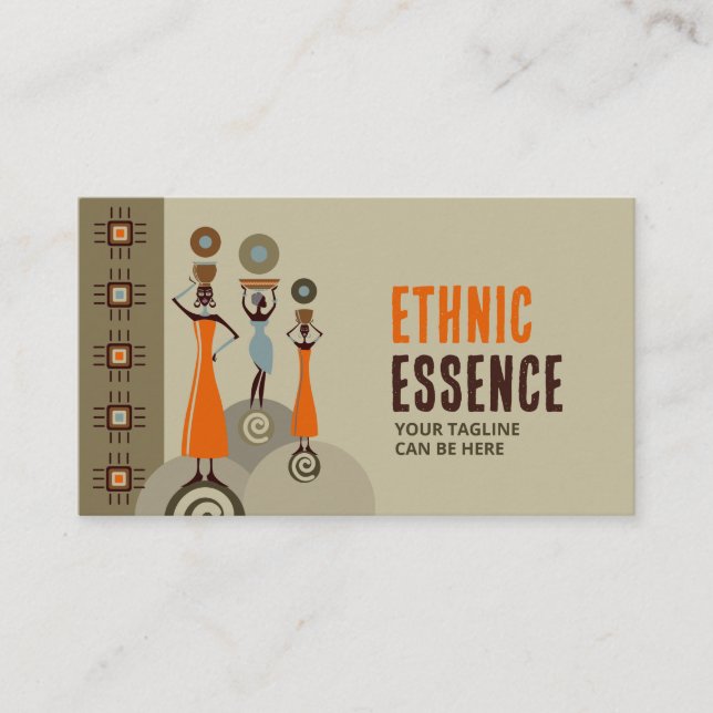 African Soul - art deco composition Business Card (Front)