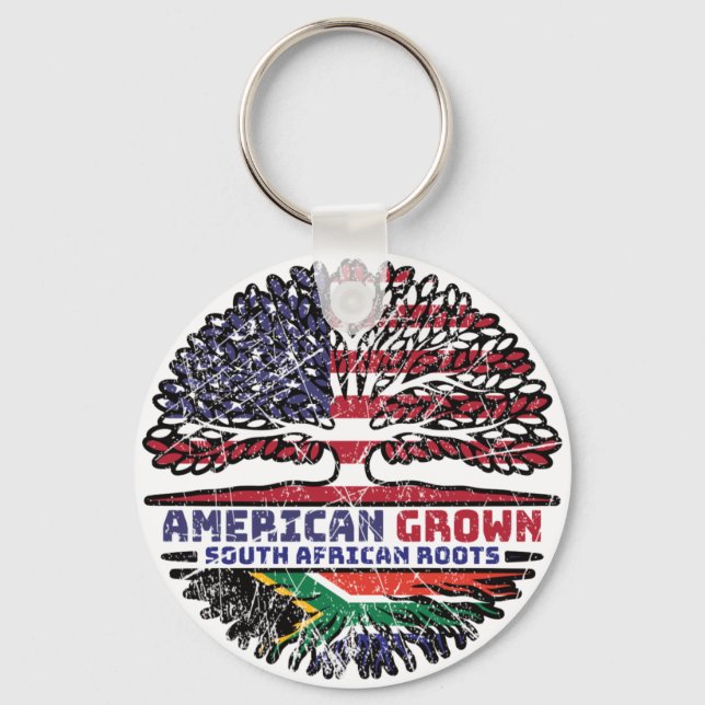African South Africa US American USA United States Key Ring (Front)