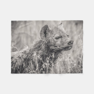 African Spotted Hyena Fleece Blanket