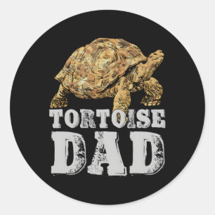 African Spurred Dad Sulcata Tortoise Classic Round Sticker