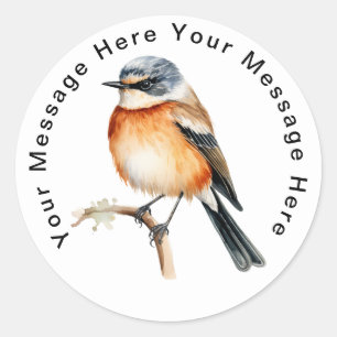 African Stonechat Classic Round Sticker