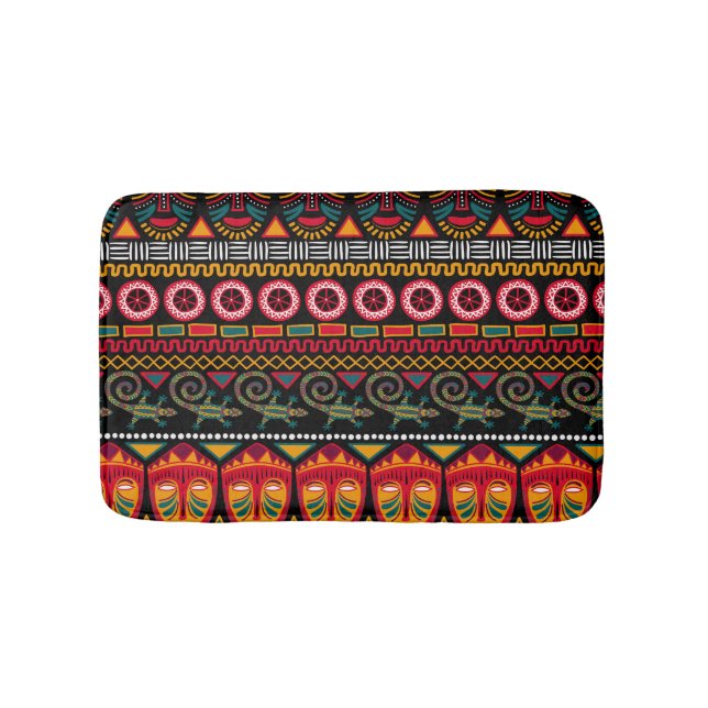 African Style: Decorative Pattern Delight. Bath Mat (Front)