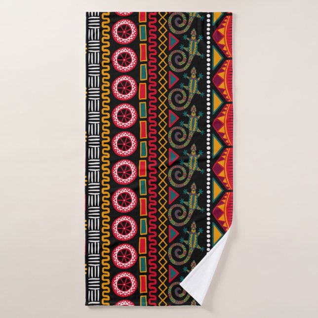 African Style: Decorative Pattern Delight. Bath Towel (Bath Towel)