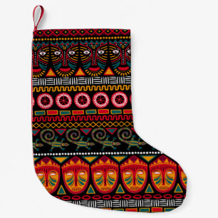 African Style: Decorative Pattern Delight. Small Christmas Stocking