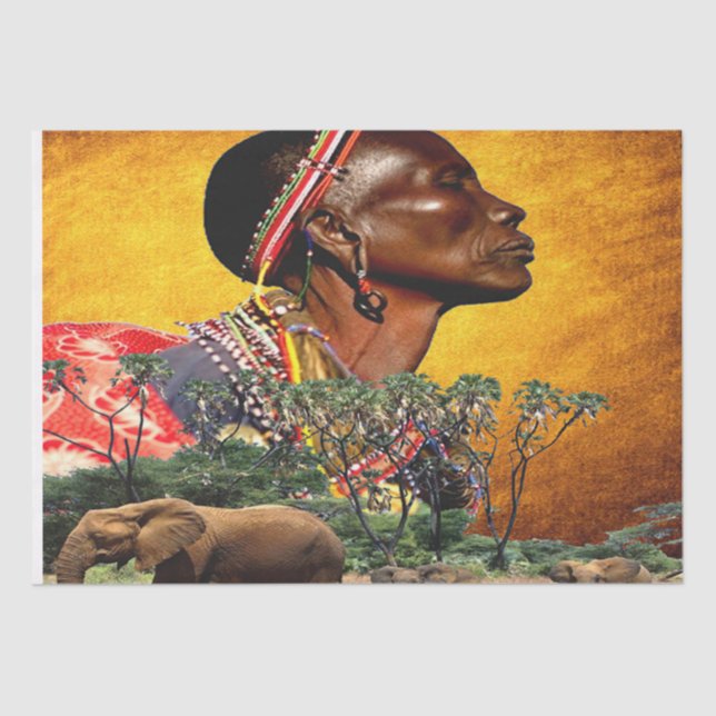 African Style Design Tissue Paper (Front)