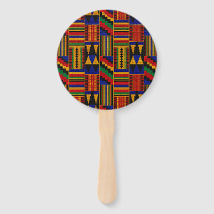 African Style Kente Cloth Hand Fan