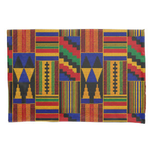African Style Kente Cloth Pattern Pillowcase