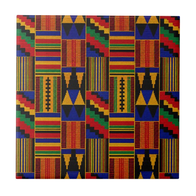 African Style Kente Cloth Tile (Front)