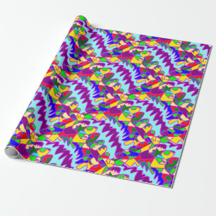 African style large aboriginal art wrapping paper