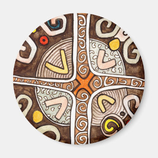 African Style Motif Magnet
