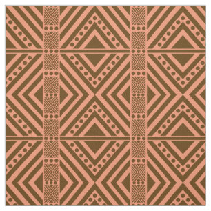 African Style Seamless Pattern. Brown Colour Fabric