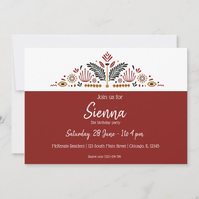 African Styles Invitation (Front)