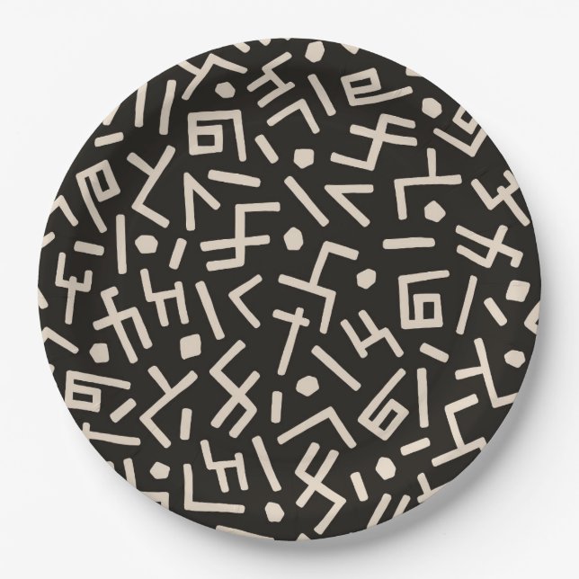 African Styles pattern Paper Plate (Front)