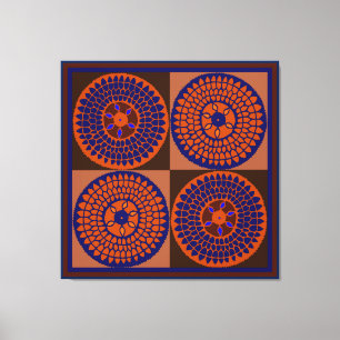 African Sunflower Basket Canvas Print