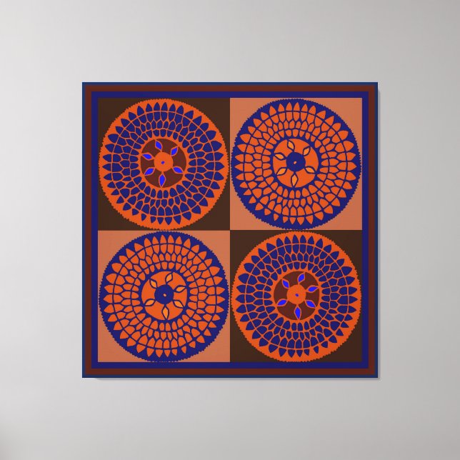 African Sunflower Basket Canvas Print (Front)