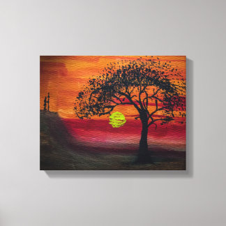 African Sunset Canvas Print