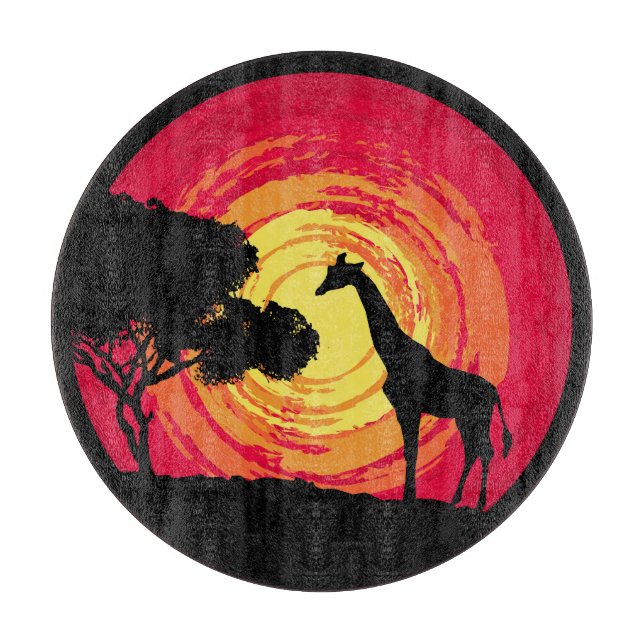 African sunset cutting board (Front)