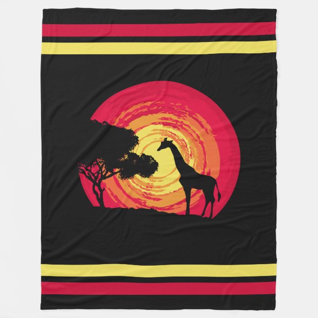African sunset fleece blanket (Front)